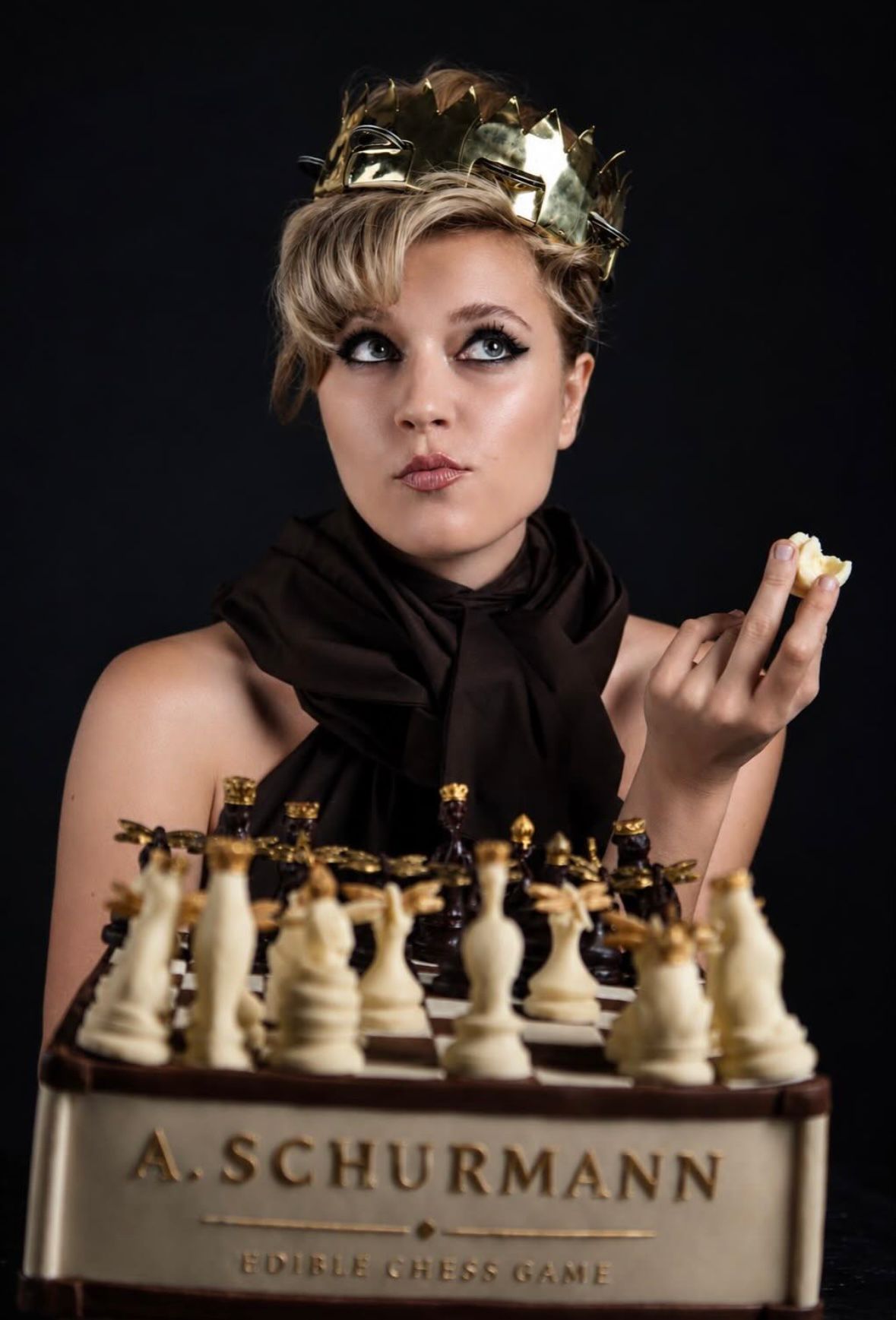 Tasting the edible chess set
